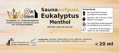Etikett 20ml Eukalyptus-Menthol