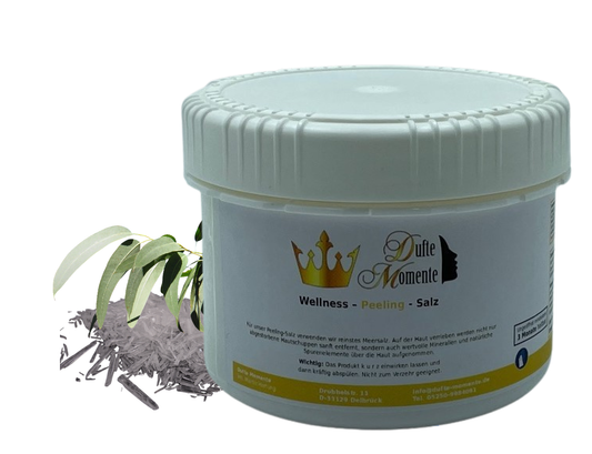 Eukalyptus-Menthol - 500g Salz Körperpeeling, mit BIO-Meersalz