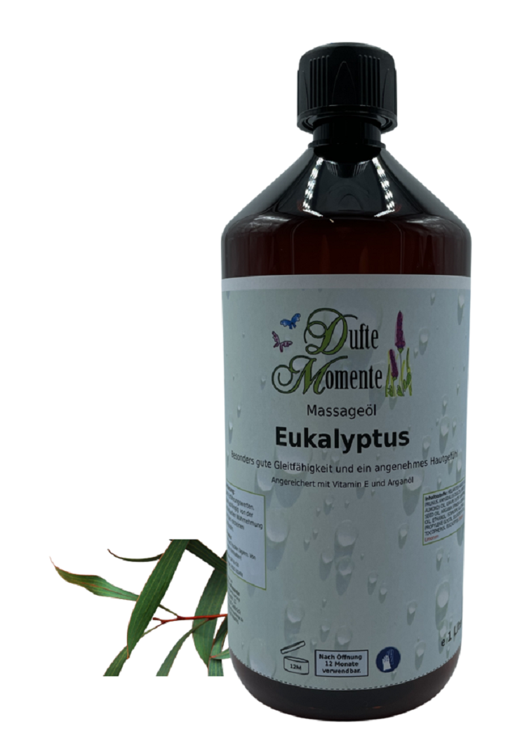 Massageöl-Flasche 1 Liter Eukalyptus