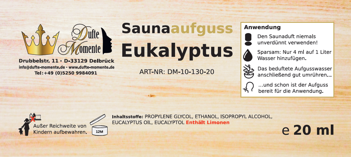 Etikett 20ml Eukalyptus