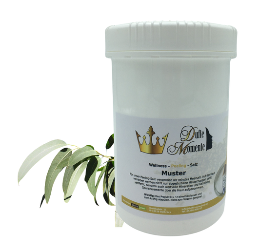 Eukalyptus - 1 kg Salz Körperpeeling, mit BIO-Meersalz