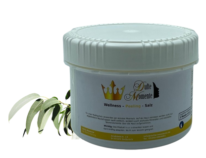 Eukalyptus - 500g Salz Körperpeeling, mit BIO-Meersalz