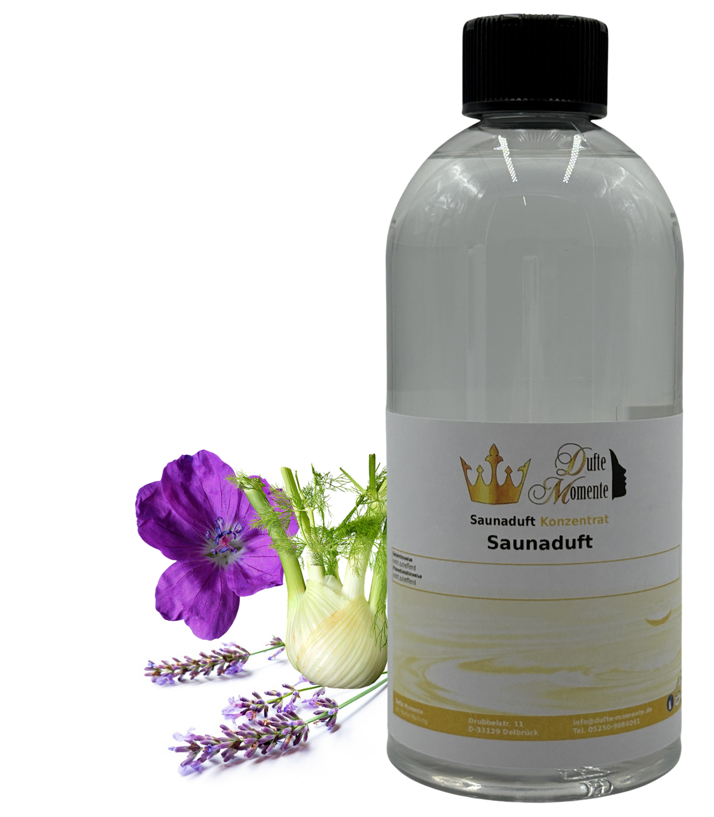 Saunaduft Exoti in 500ml Flasche mit Duftbestandteilen
