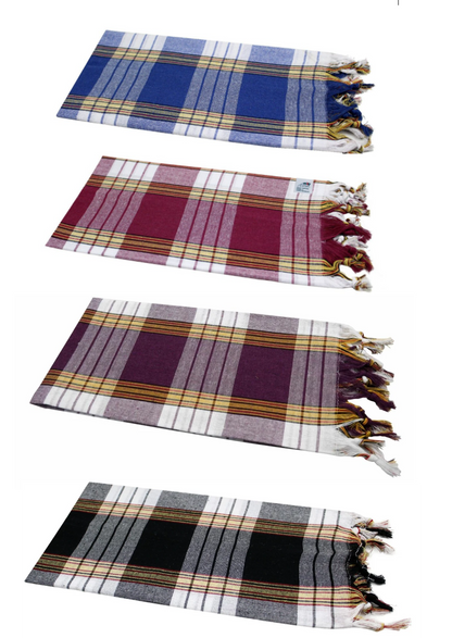 Übersicht Farben Hamantücher - Blau, Rot, Lila, Schwarz