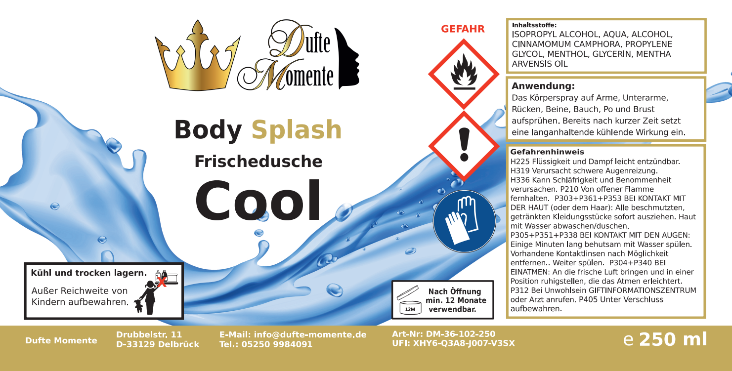 Frischedusche Cool Etikett 250ml