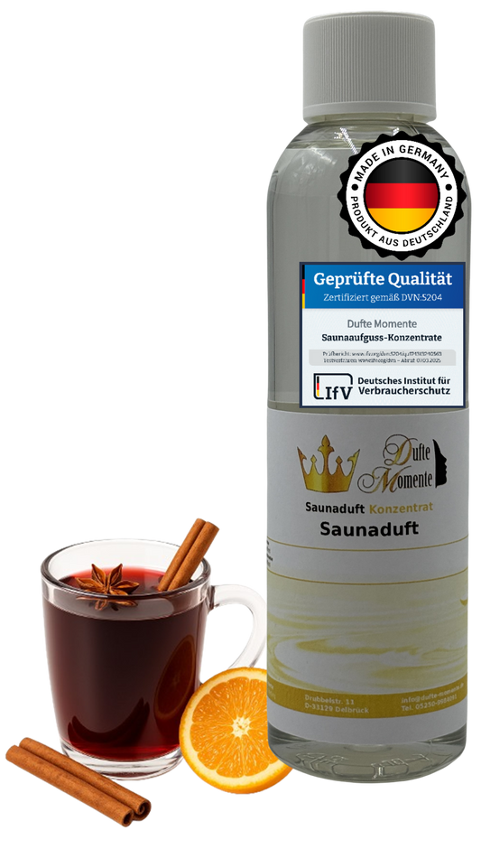 Glühwein Saunaaufguss-Konzentrat | 250 ml – 3 L | Würzig & Wärmend