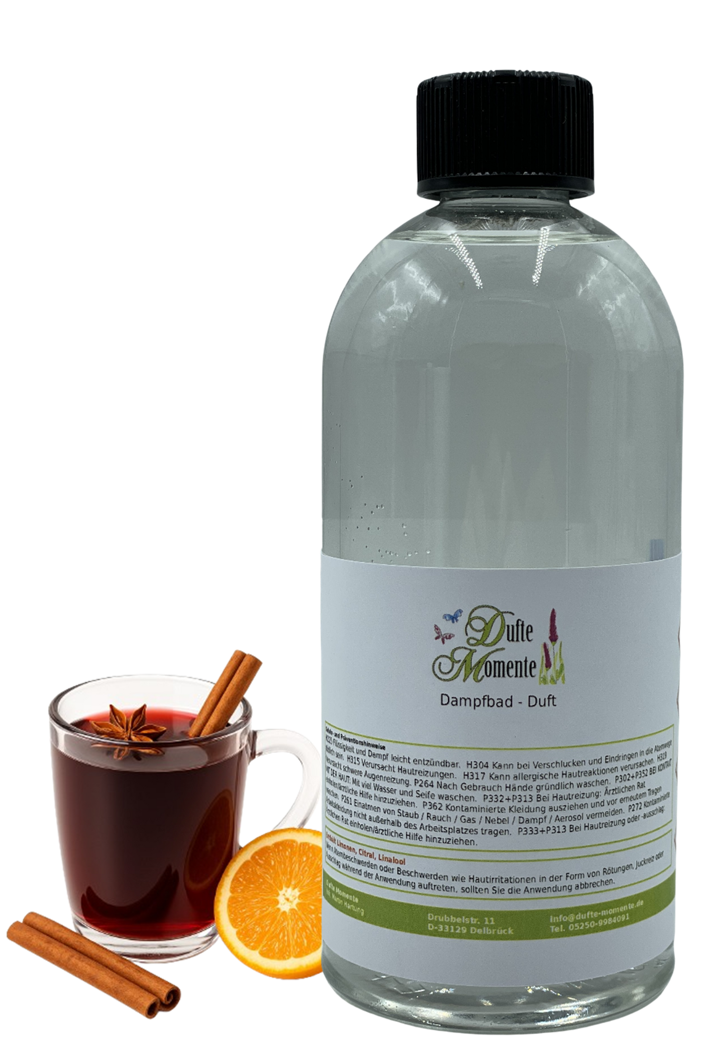 Dampfbad Duftkonzentrat glühwein in 500ml flasche