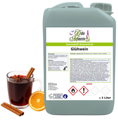 Glühwein Saunaaufguss-Konzentrat | 250 ml – 3 L | Würzig & Wärmend