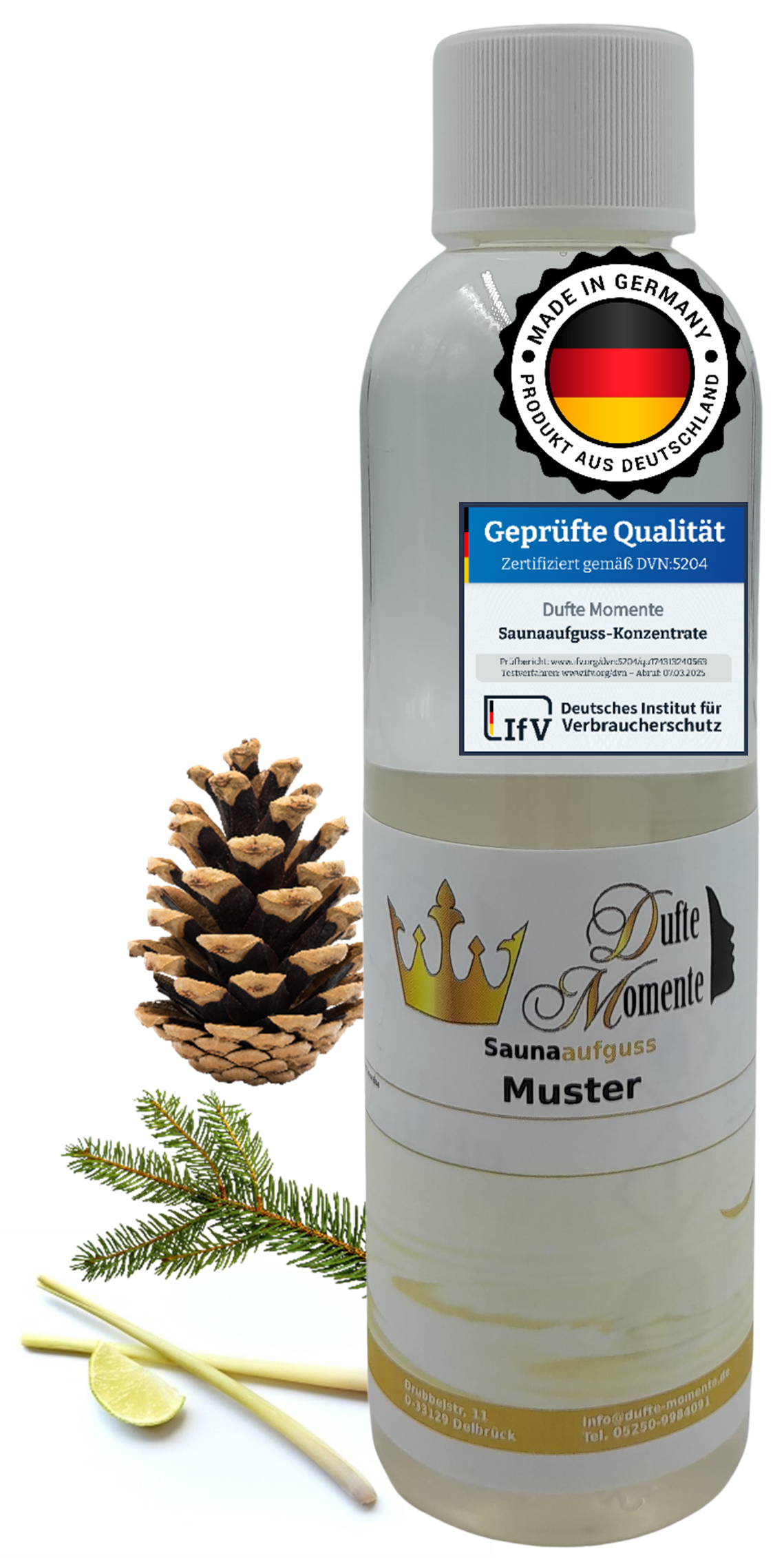 Himalaya Saunaaufguss-Konzentrat | 250 ml – 3 L | Edeltanne, Kiefernnadel, Lemongras & Zedernholz