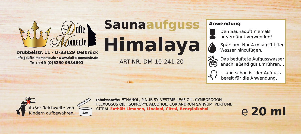 Etikett 20ml Himalaya