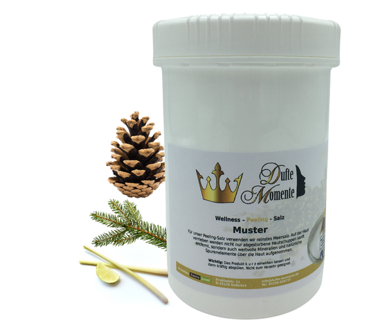 Himalaya (Edeltanne, Fichtennadel, Lemongras, Zedernholz) - 1 kg Salz Körperpeeling, mit BIO-Meersalz (Kopie)