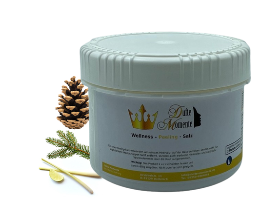Himalaya (Edeltanne, Fichtennadel, Lemongras, Zedernholz - 500g Salz Körperpeeling, mit BIO-Meersalz (Kopie)