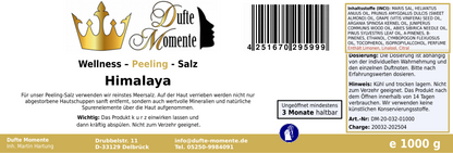 Himalaya (Edeltanne, Fichtennadel, Lemongras, Zedernholz) - 1 kg Salz Körperpeeling, mit BIO-Meersalz (Kopie)