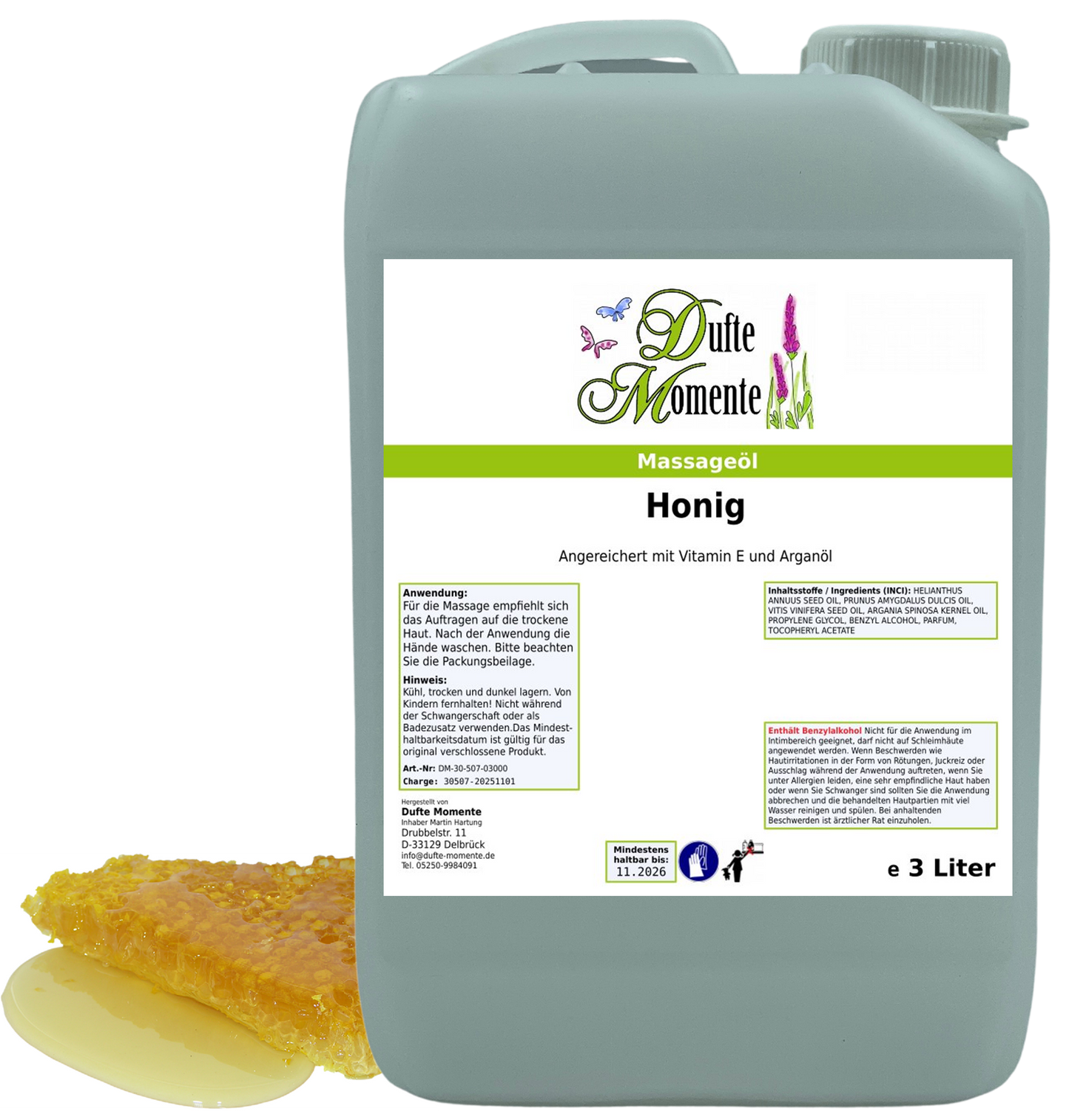 Produkt Massageöl 3 Liter Honig