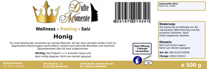 Honig - 500g Salz Körperpeeling, mit BIO-Meersalz