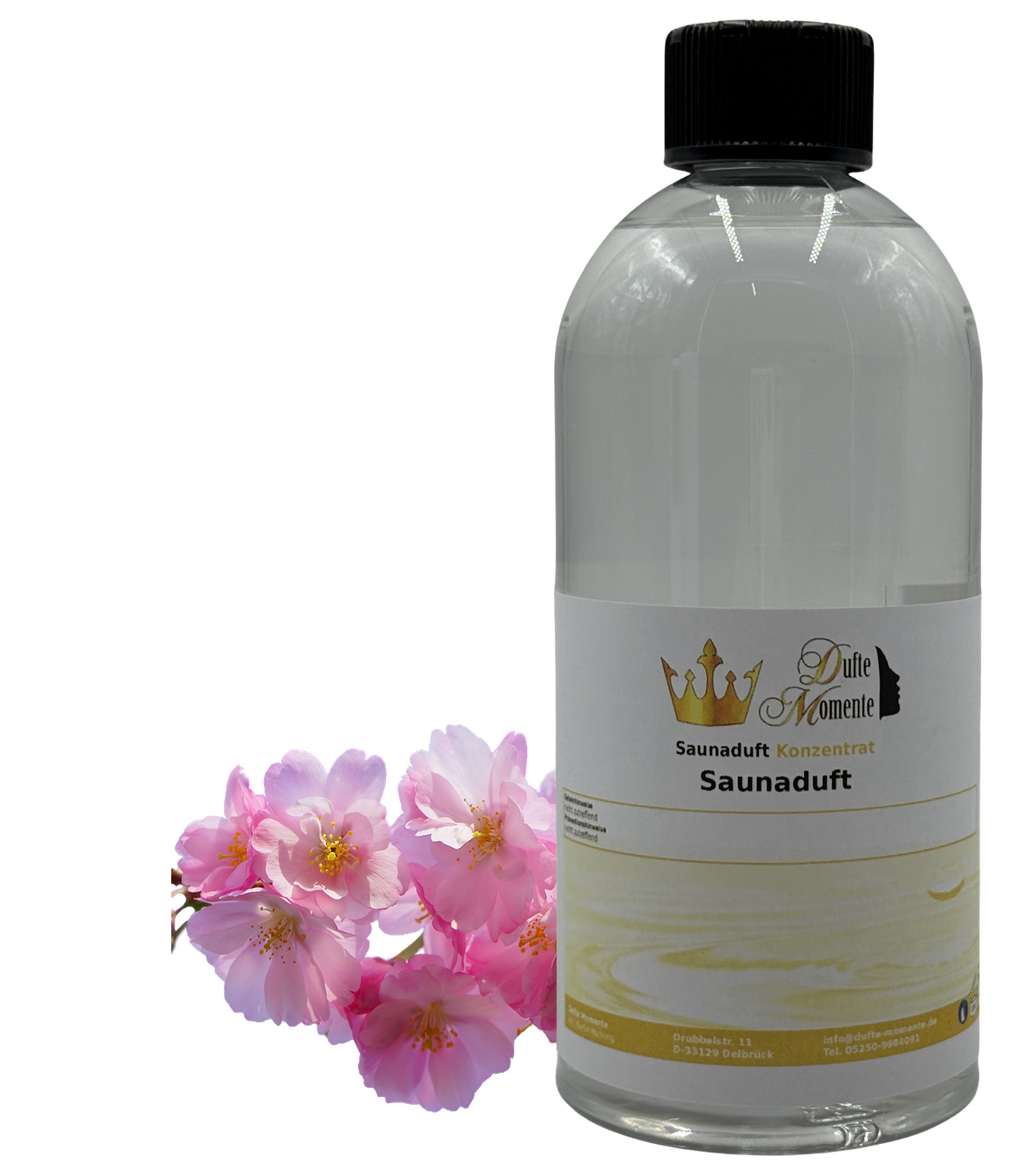 Saunaduft Kirschblüte in 500ml Flasche mit Duftbestandteilen