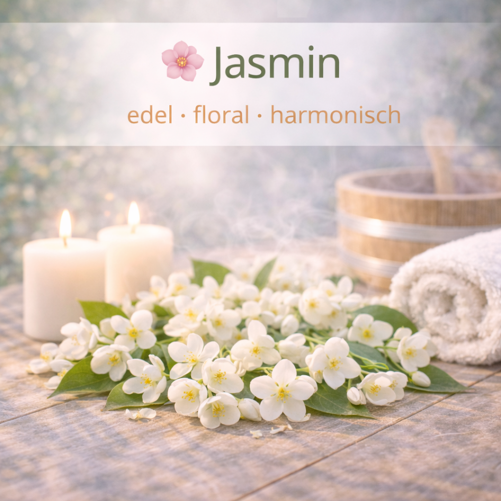 Moodbild Jasmin mit Saunaelementen