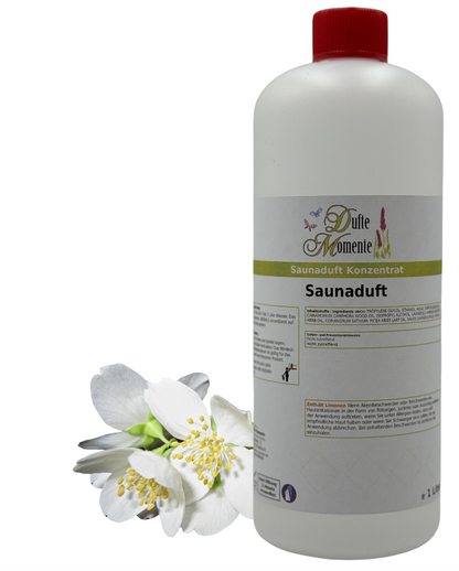 Saunaduft Jasmin in 1 Liter Flasche mit Duftbestandteilen