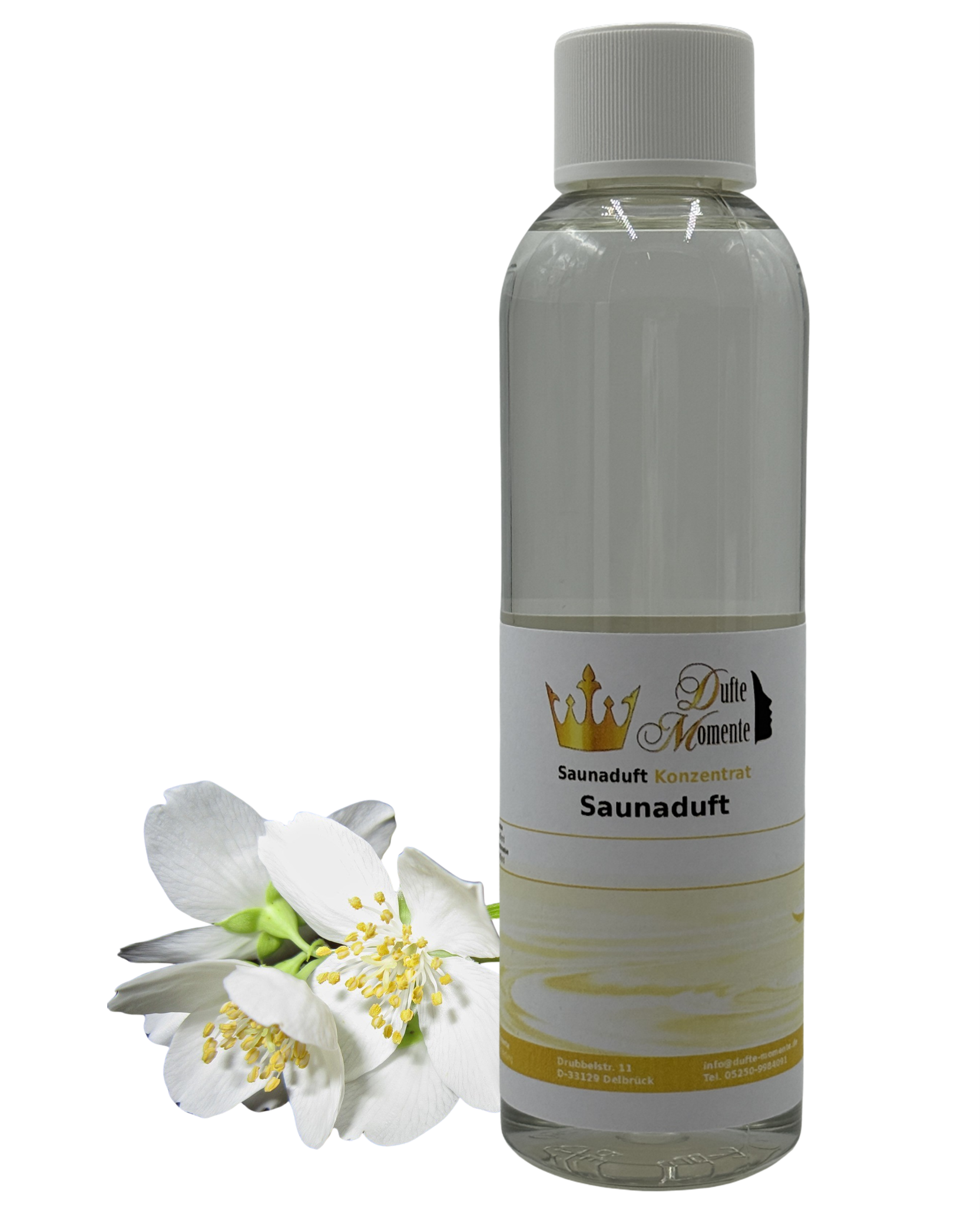 Saunaduft Jasmin in 250ml Flasche mit Duftbestandteilen