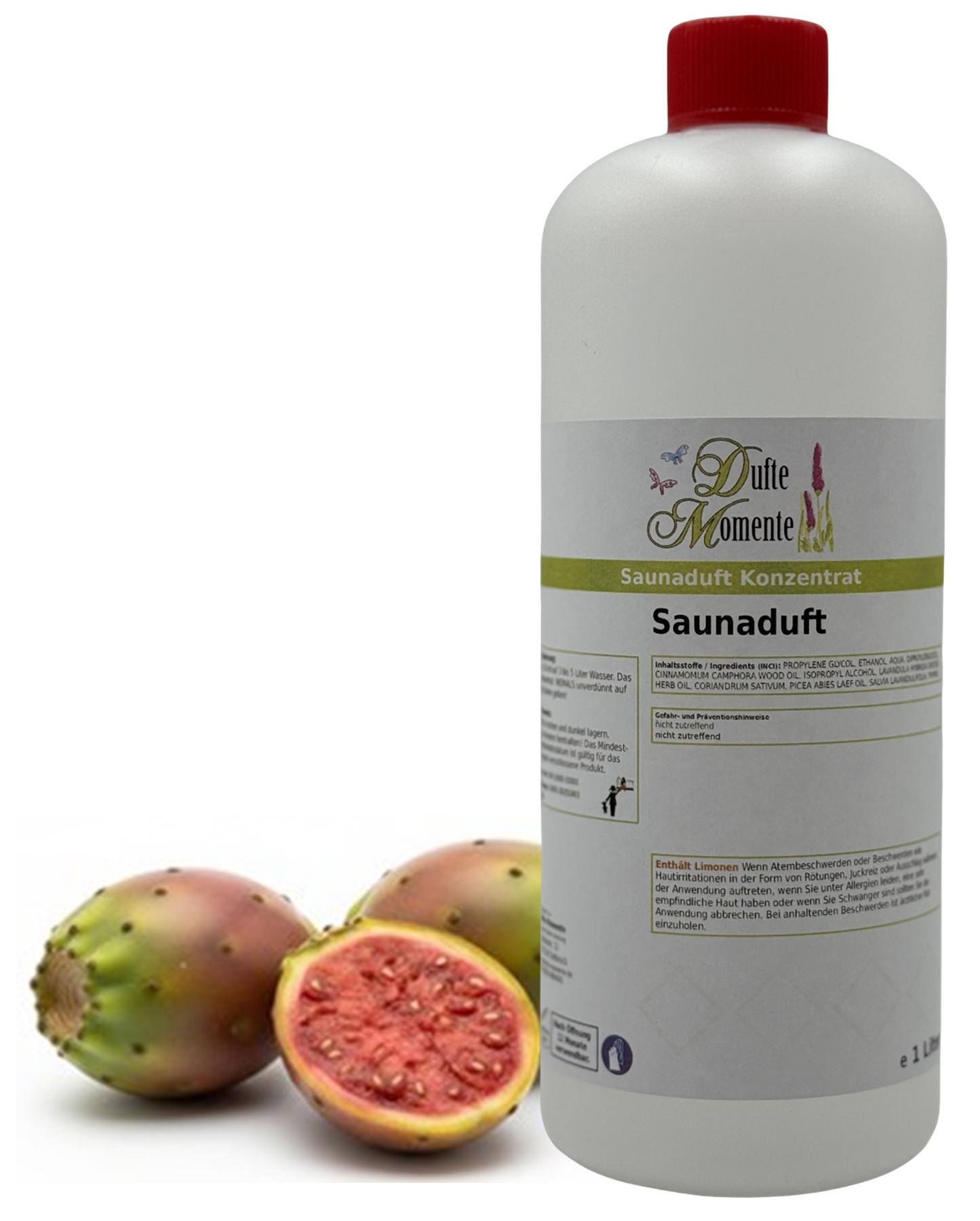 Saunaduft Kaktusfeige in 1 Liter Flasche mit Duftbestandteilen