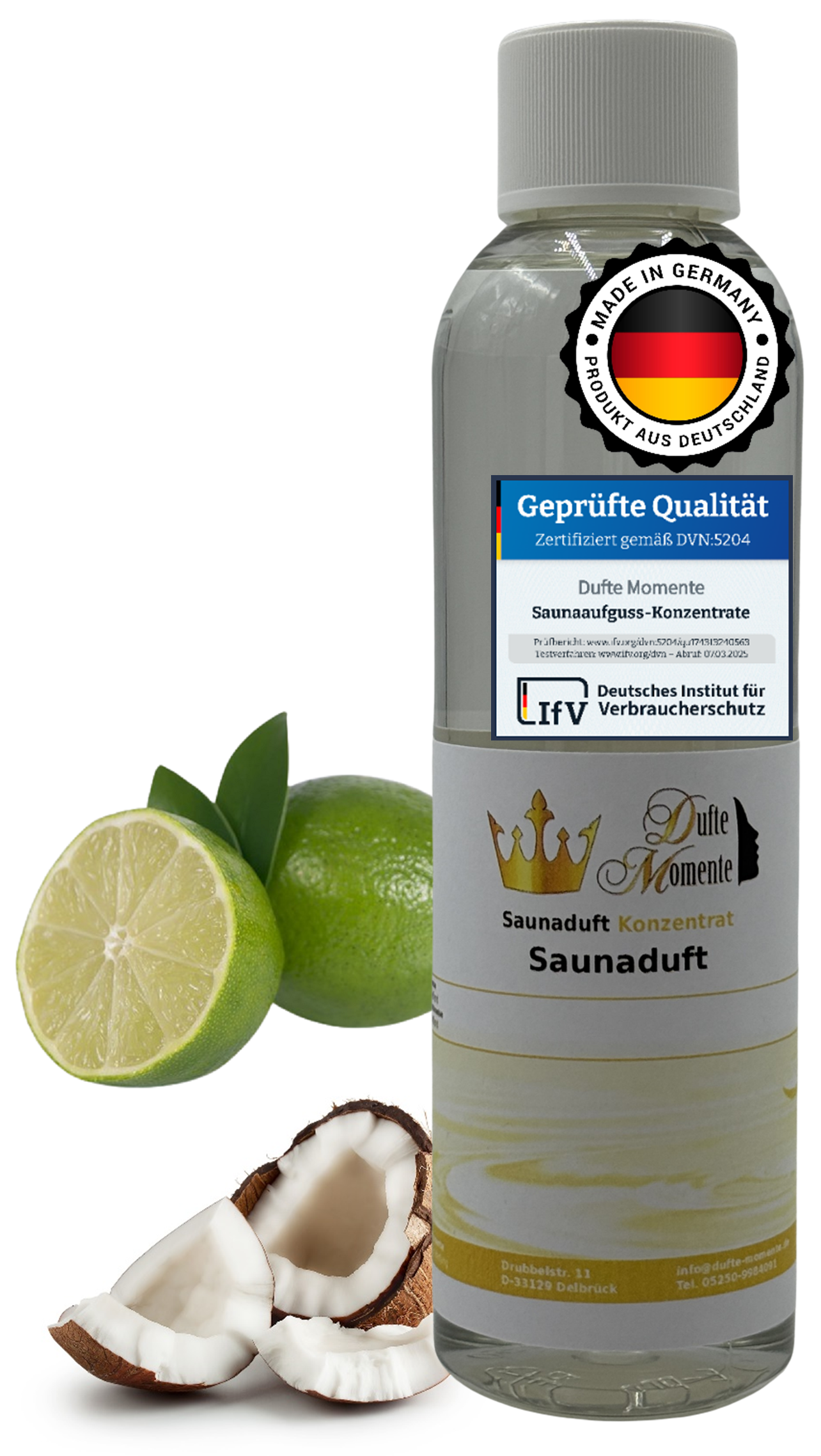 Kokos-Limette Saunaaufguss-Konzentrat | 250 ml – 3 L | Exotisch & Frisch