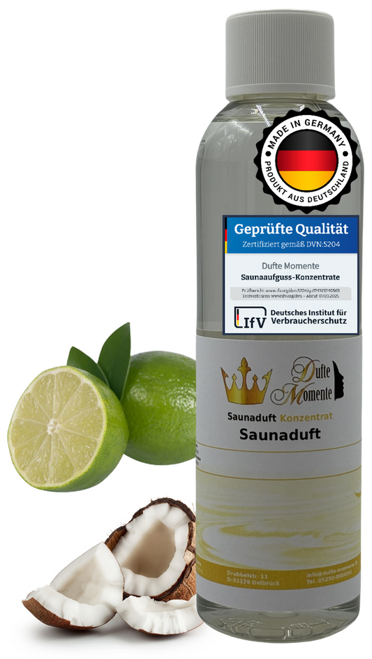Kokos-Limette Saunaaufguss-Konzentrat | 250 ml – 3 L | Exotisch & Frisch