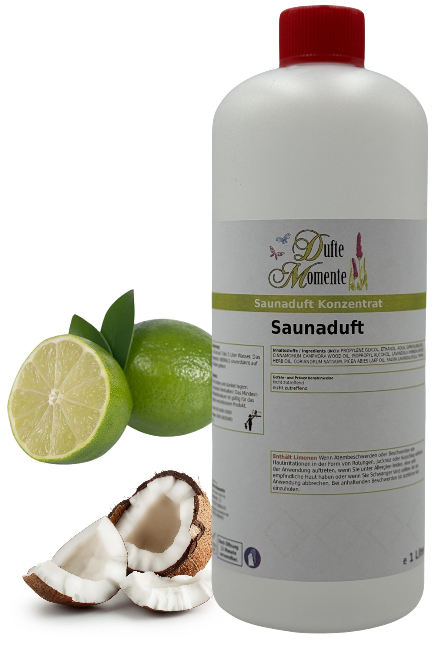 Kokos-Limette Saunaaufguss-Konzentrat | 250 ml – 3 L | Exotisch & Frisch