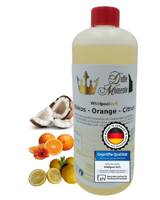 Whirlpoolduft 1 Liter Flasche Kokos-Orange-Citrus
