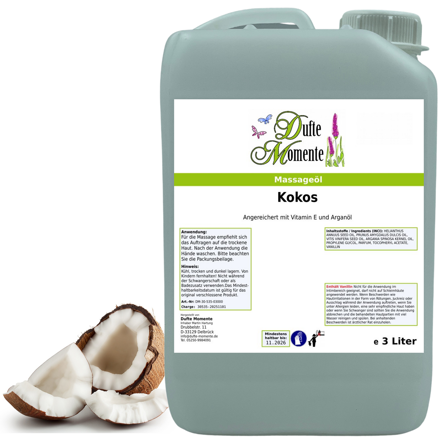Produkt Massageöl 3 Liter Kokos