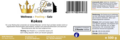 Kokos - 500g Salz Körperpeeling, mit BIO-Meersalz