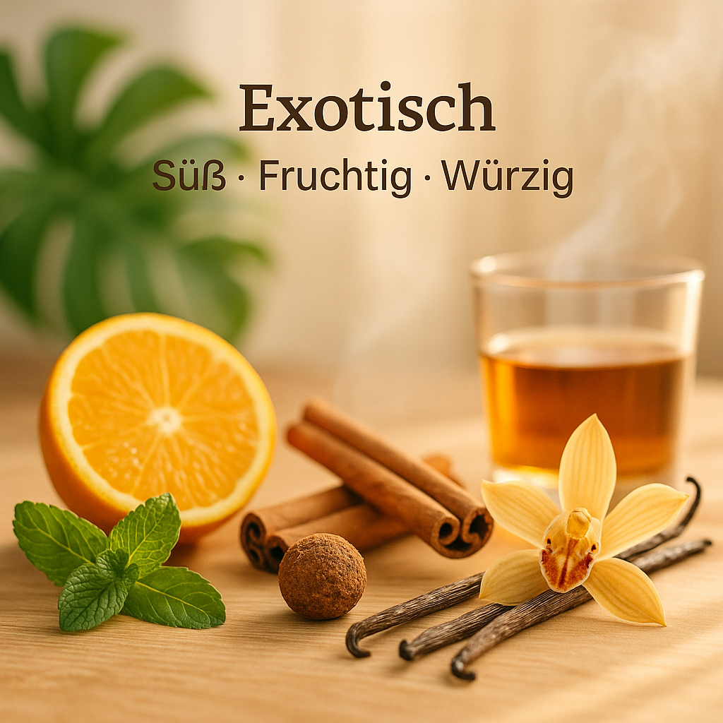 Kollektionsbild Exotisch in Saunaoptik mit Duftbestandteilen