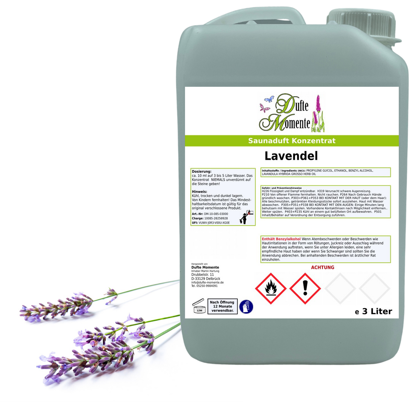 Lavendel Saunaaufguss-Konzentrat | 250 ml – 3 L | Blumig & Aromatisch