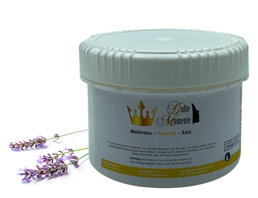Lavendel - 500g Salz Körperpeeling, mit BIO-Meersalz