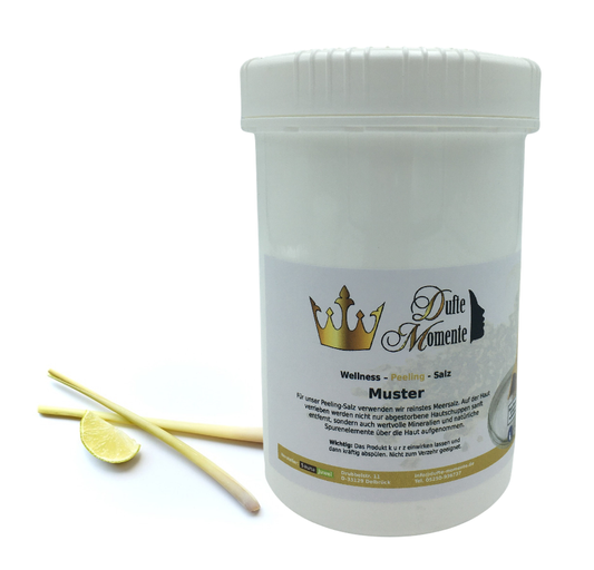 Lemongras - 1 kg Salz Körperpeeling, mit BIO-Meersalz