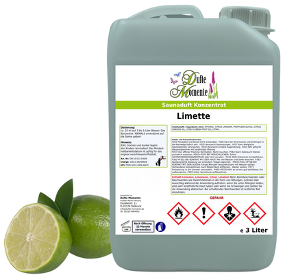 Limette Saunaaufguss-Konzentrat | 250 ml – 3 L | Fruchtig & Spritzig