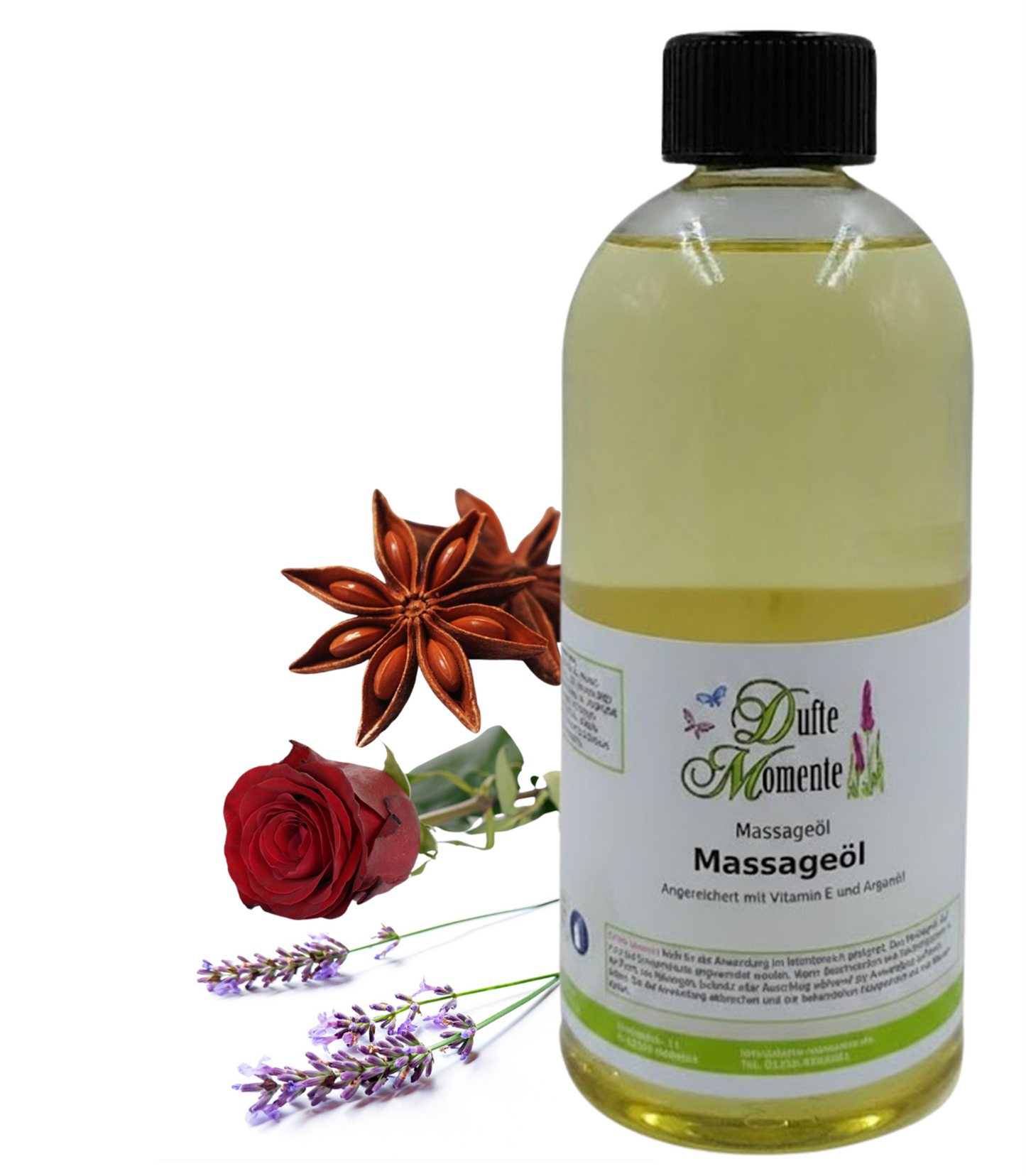 Massageöl 500ml Flasche Blumenwiese
