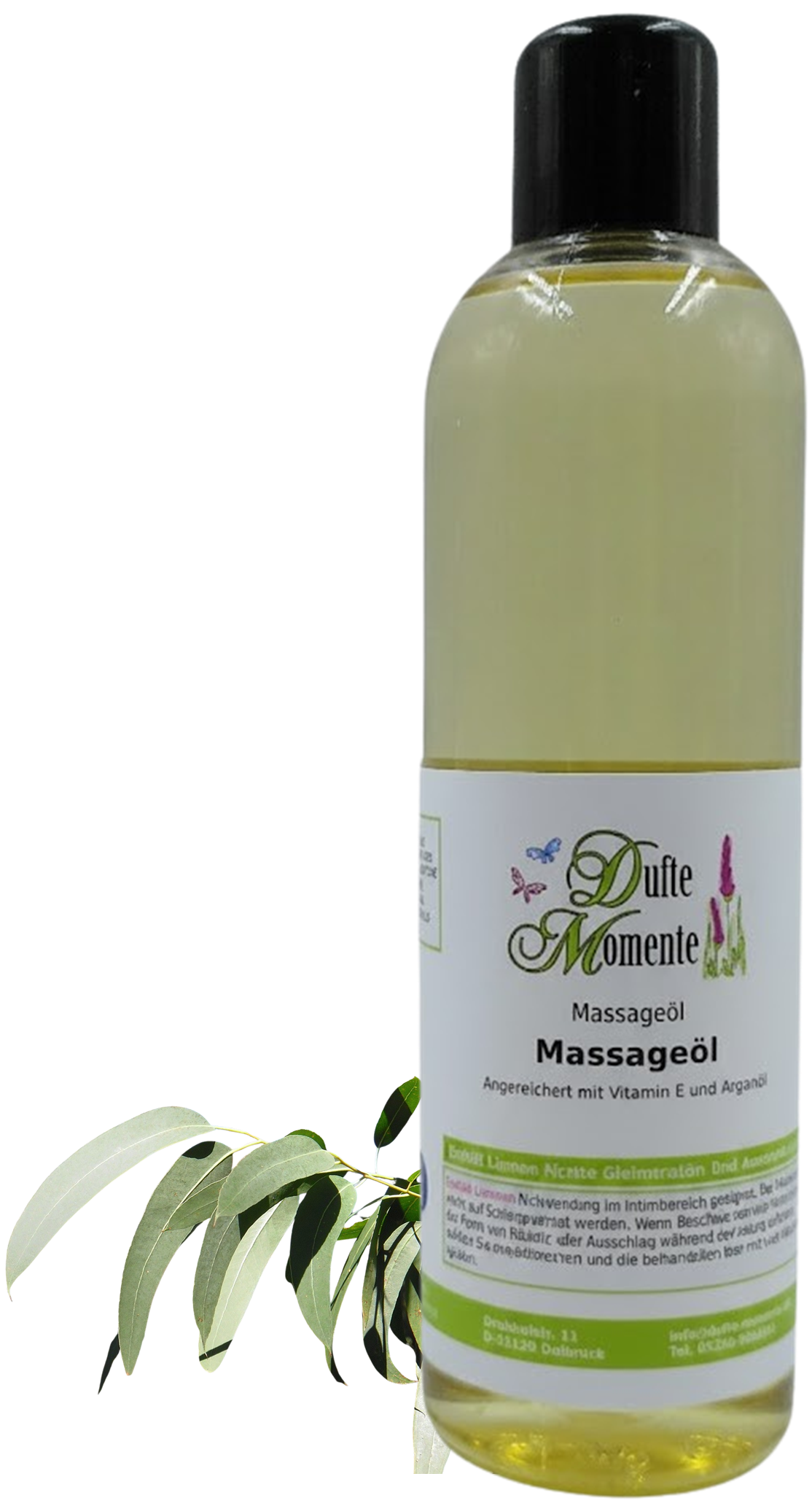 Flasche Massageöl 250ml Eukalyptus