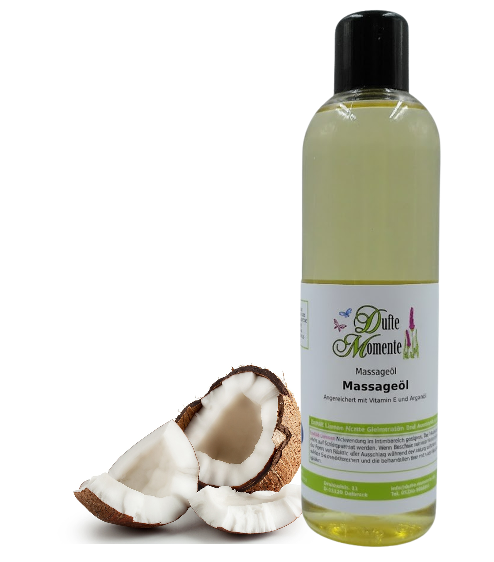 Massageöl 250ml Flasche Kokos