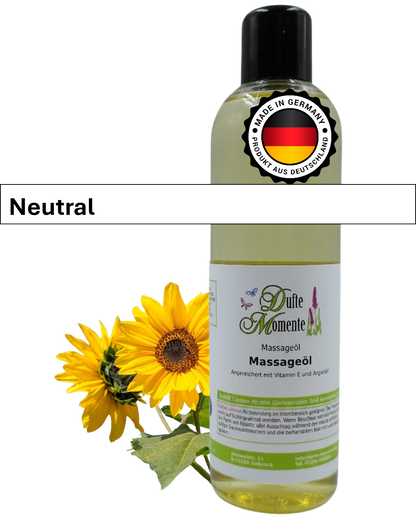 Massageöl 250ml Flasche mit Duftbanner Neutral
