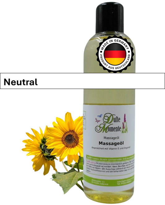 Massageöl 250ml Flasche mit Duftbanner Neutral
