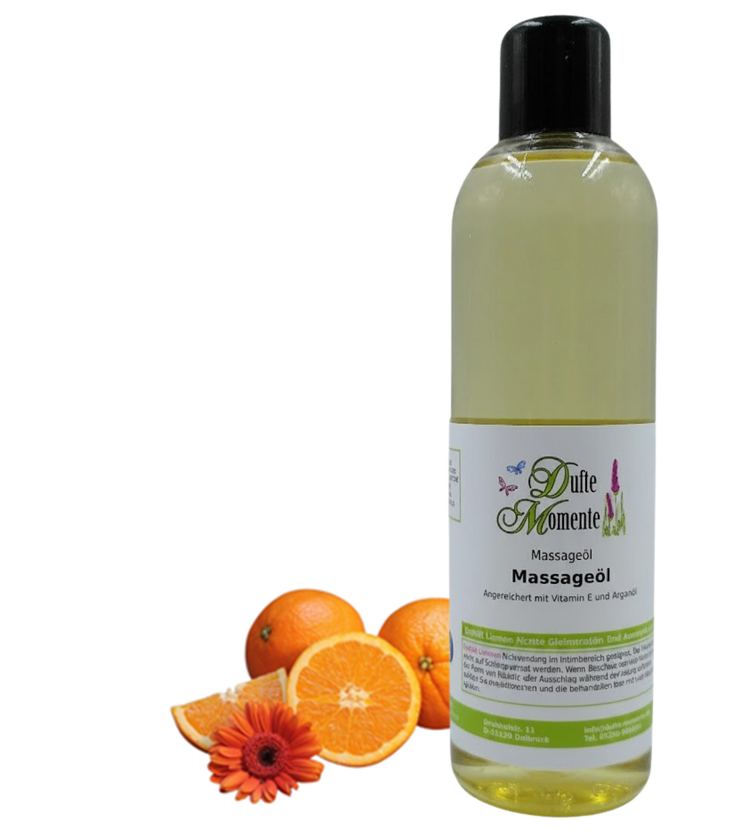 Massageöl 250ml Flasche Orange
