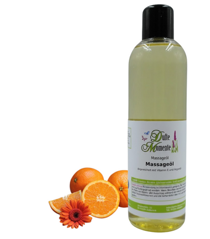 Massageöl 250ml Flasche Orange