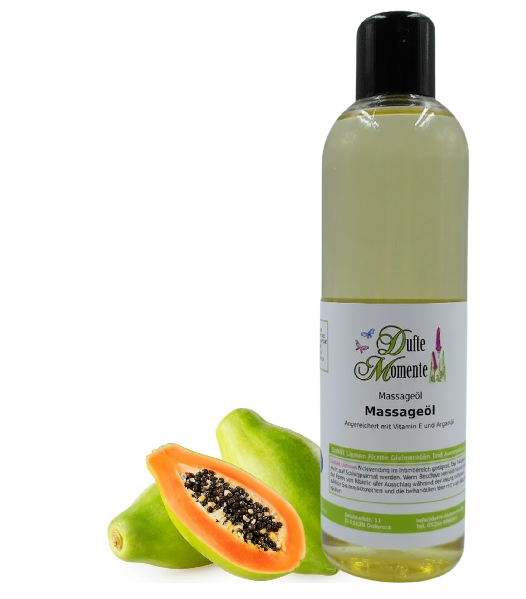 Massageöl 250ml Flasche Papaya