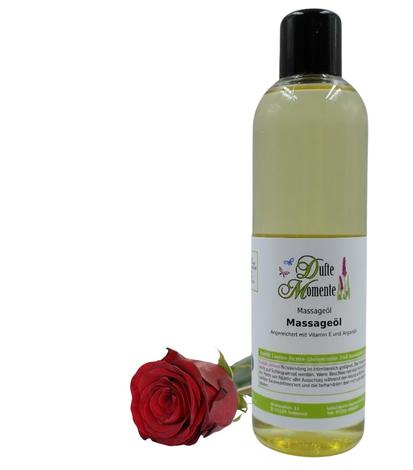 Massageöl 250ml Flasche Rose