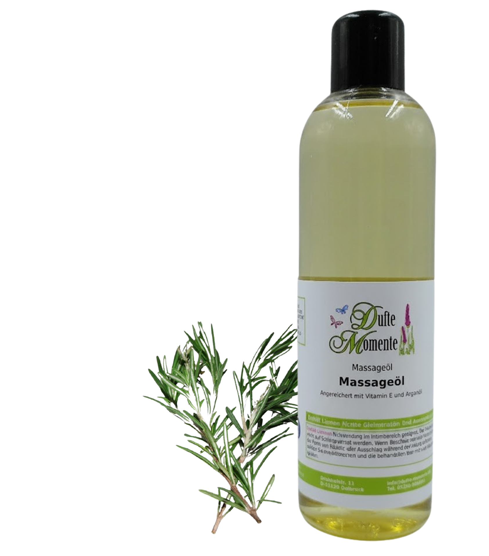 Massageöl 250ml Flasche Rosmarin