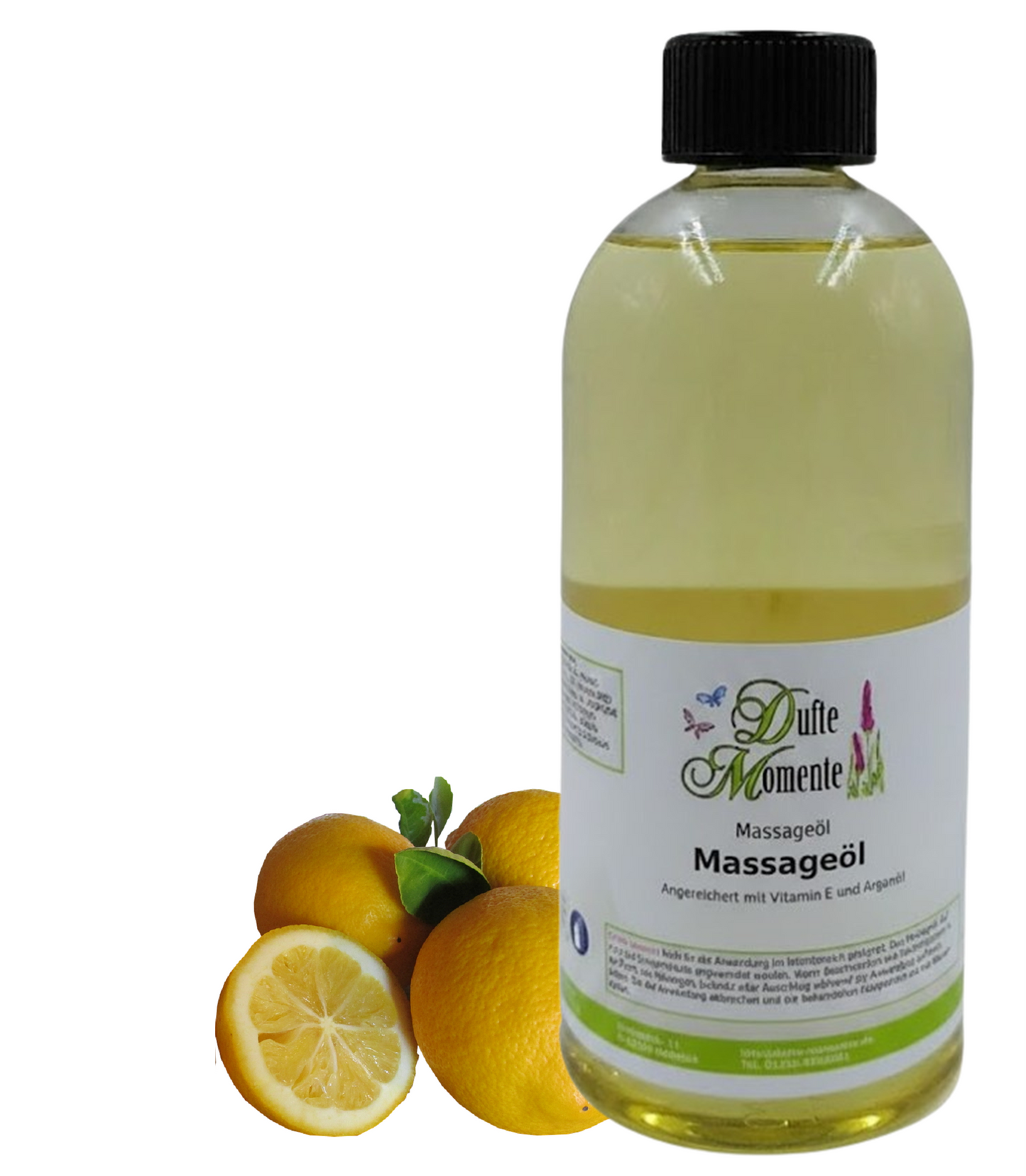 Massageöl 500ml Flasche Zitrone