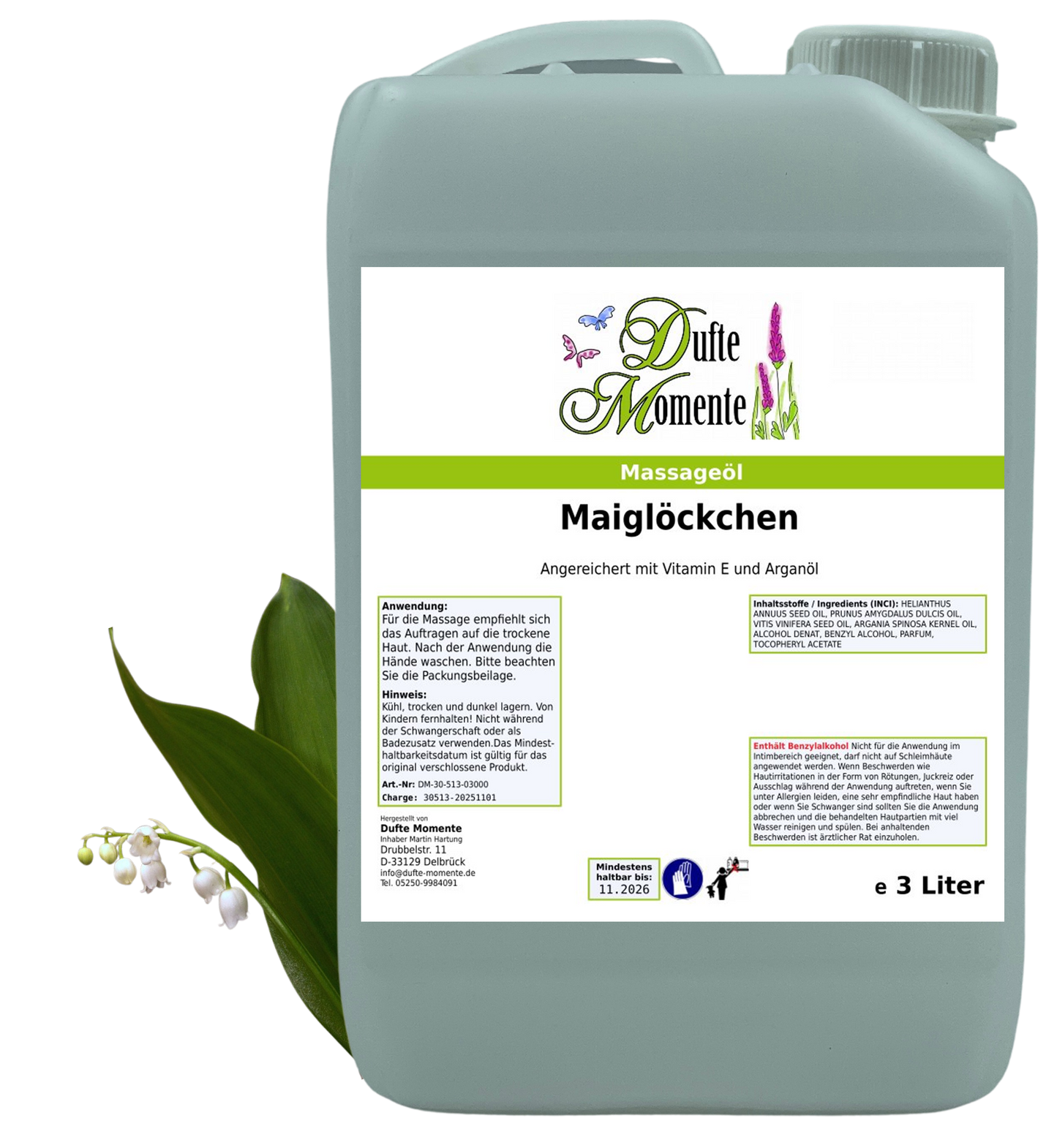 Produkt Massageöl 3 Liter Maiglöckchen