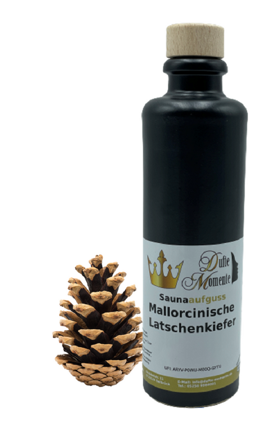 Saunaduft Konzentrat Flasche aus Steinzeug  200 ml Mallorcinische Latschenkiefer