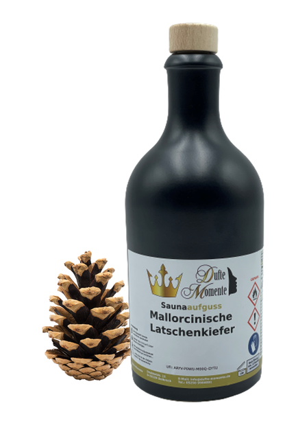 Saunaduft Konzentrat Flasche aus Steinzeug  500 ml Mallorcinische Latschenkiefer