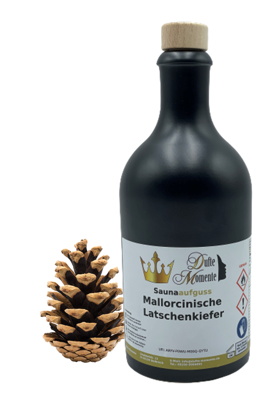Saunaduft Konzentrat Flasche aus Steinzeug  500 ml Mallorcinische Latschenkiefer